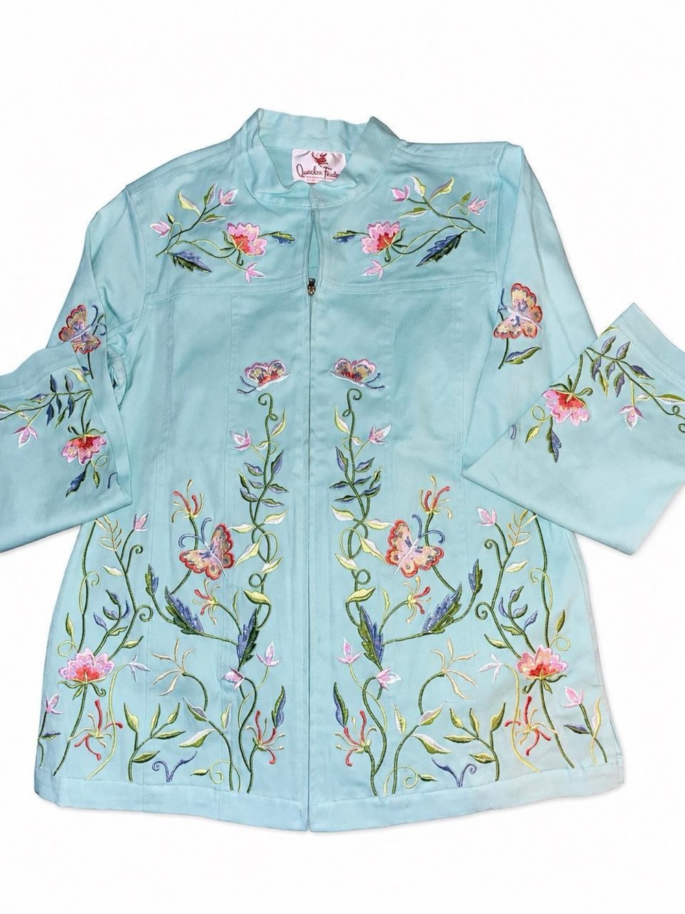 Quacker factory embroidered buttery jacket